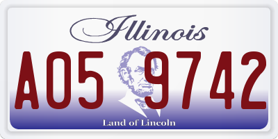 IL license plate A059742