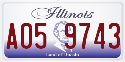 IL license plate A059743