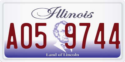 IL license plate A059744