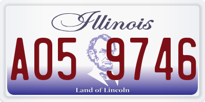 IL license plate A059746