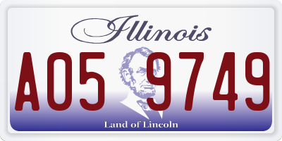 IL license plate A059749