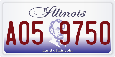 IL license plate A059750