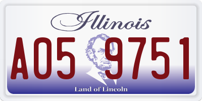 IL license plate A059751