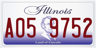 IL license plate A059752