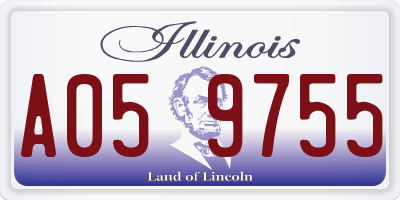 IL license plate A059755