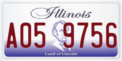 IL license plate A059756