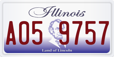 IL license plate A059757