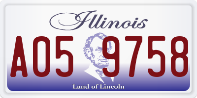 IL license plate A059758