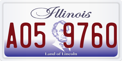 IL license plate A059760