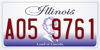 IL license plate A059761