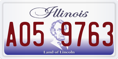 IL license plate A059763