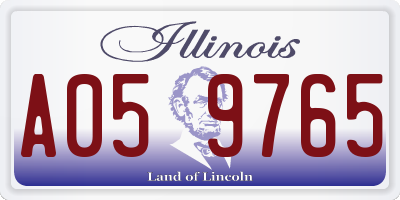 IL license plate A059765