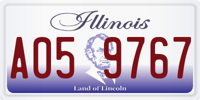IL license plate A059767
