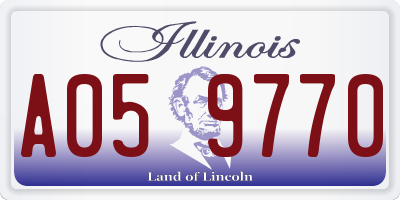 IL license plate A059770