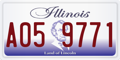 IL license plate A059771