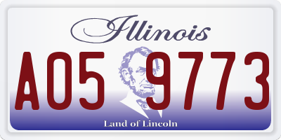 IL license plate A059773