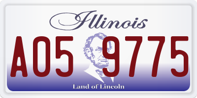 IL license plate A059775
