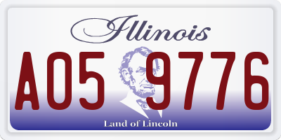 IL license plate A059776