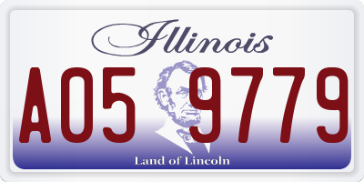IL license plate A059779
