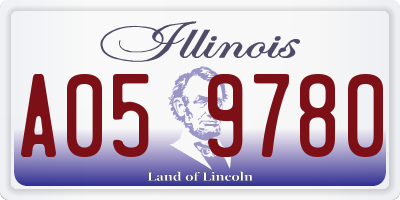 IL license plate A059780