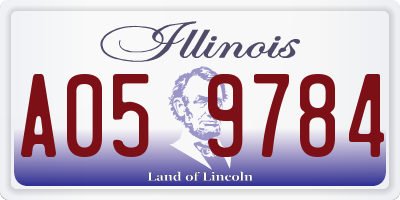 IL license plate A059784