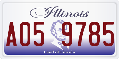 IL license plate A059785