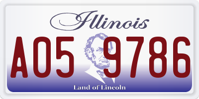 IL license plate A059786