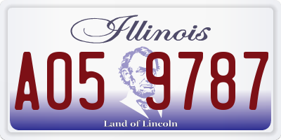 IL license plate A059787