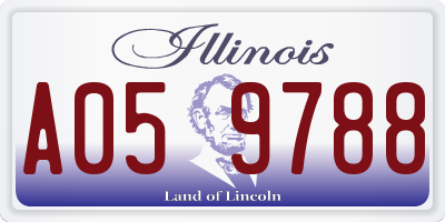 IL license plate A059788