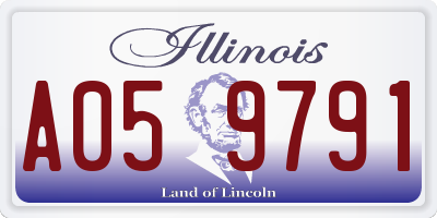 IL license plate A059791