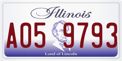 IL license plate A059793