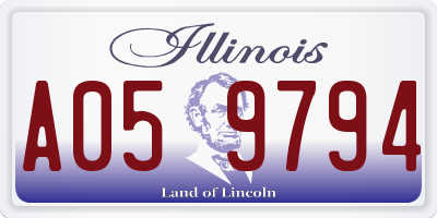 IL license plate A059794