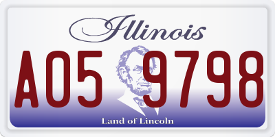 IL license plate A059798
