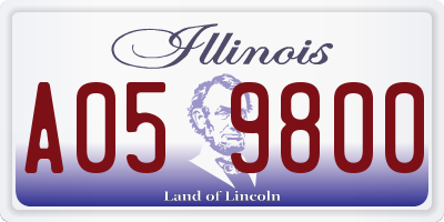 IL license plate A059800