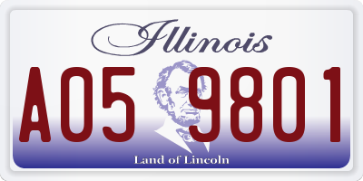IL license plate A059801