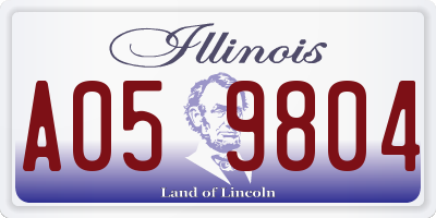 IL license plate A059804