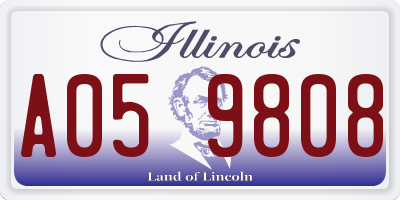 IL license plate A059808