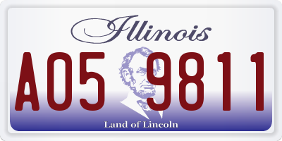 IL license plate A059811
