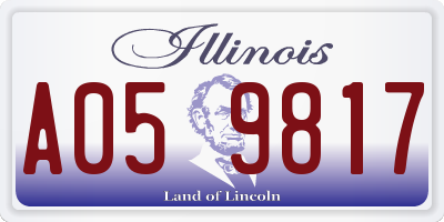 IL license plate A059817