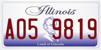 IL license plate A059819