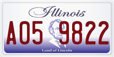 IL license plate A059822