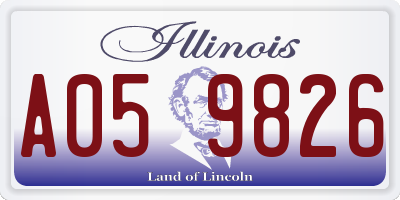 IL license plate A059826