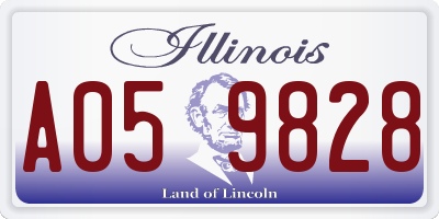 IL license plate A059828