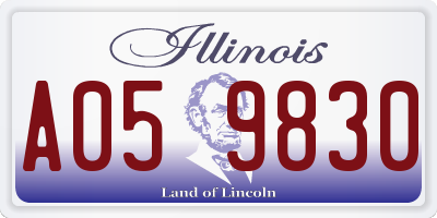 IL license plate A059830
