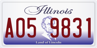 IL license plate A059831
