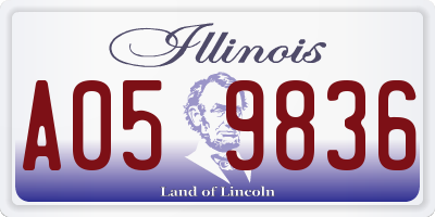 IL license plate A059836