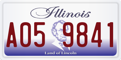 IL license plate A059841
