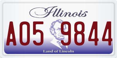 IL license plate A059844