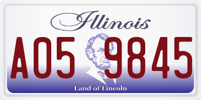 IL license plate A059845