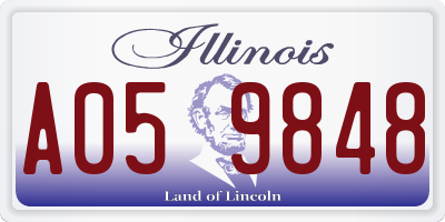 IL license plate A059848